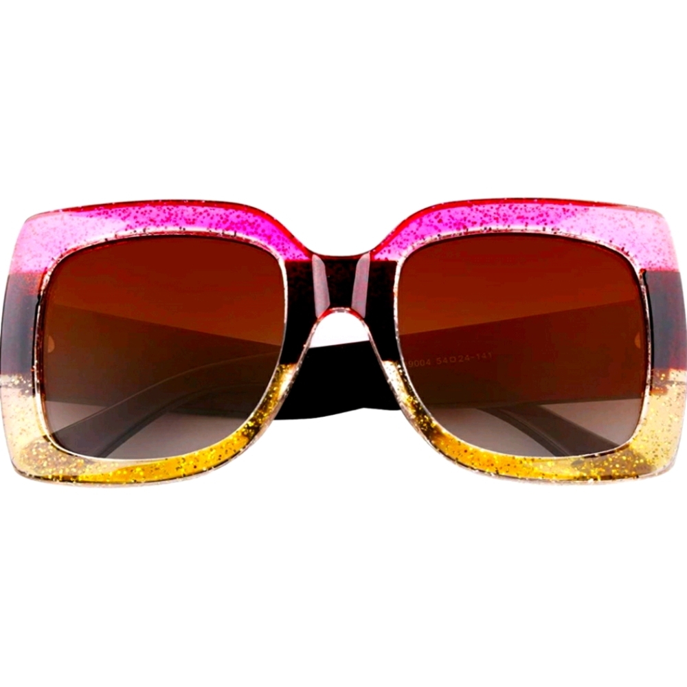 Square glitter Colorblock 😎 Sunglasses